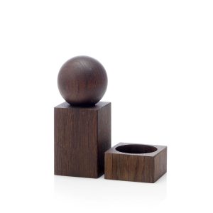 TWIST salt / pepper set, smoked oak